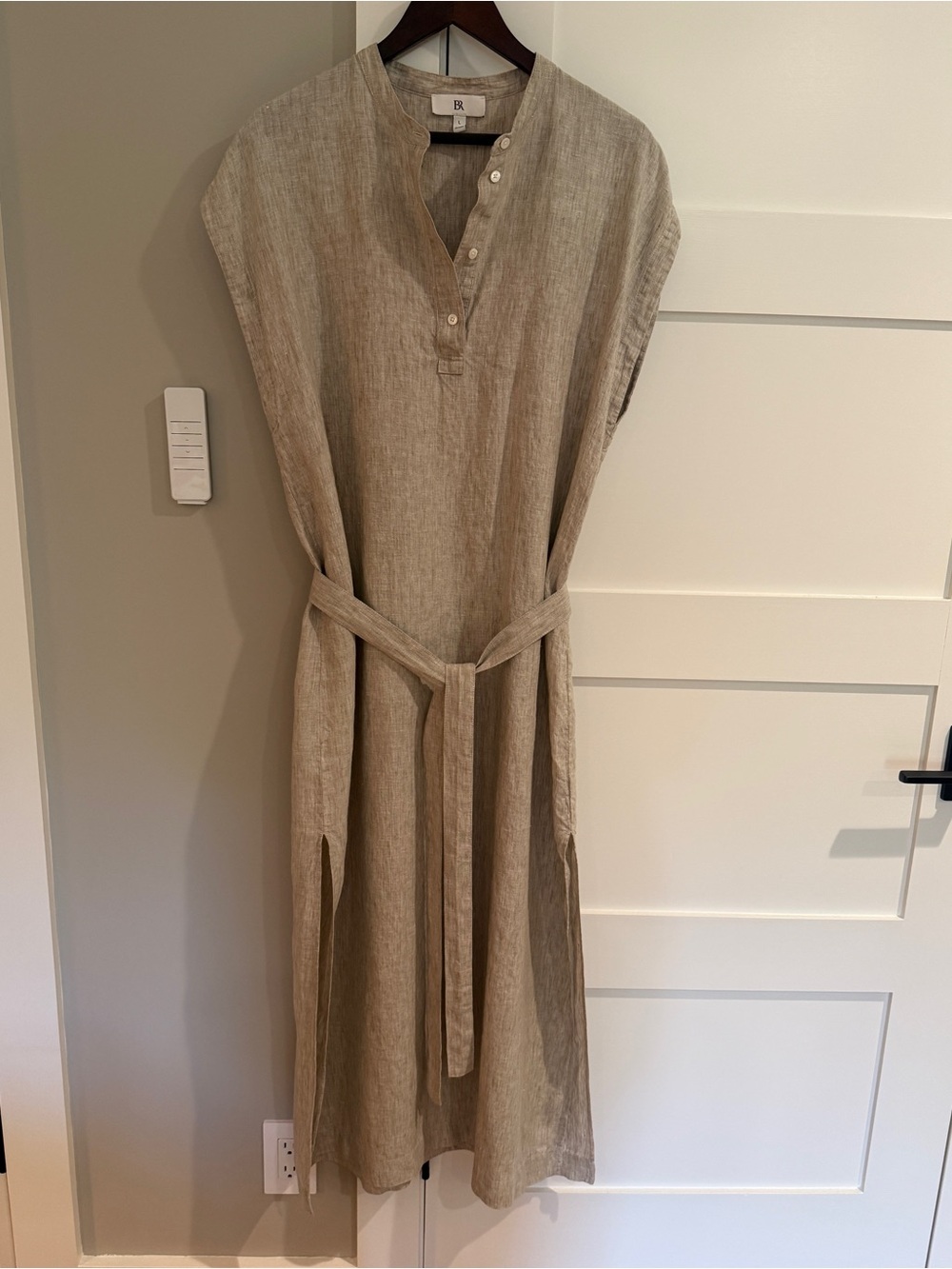 Banana Republic Beige Linen Kaftan Dress Large